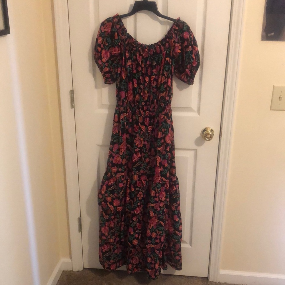 Knox Rose Black and Red Casual Maxi Sundress